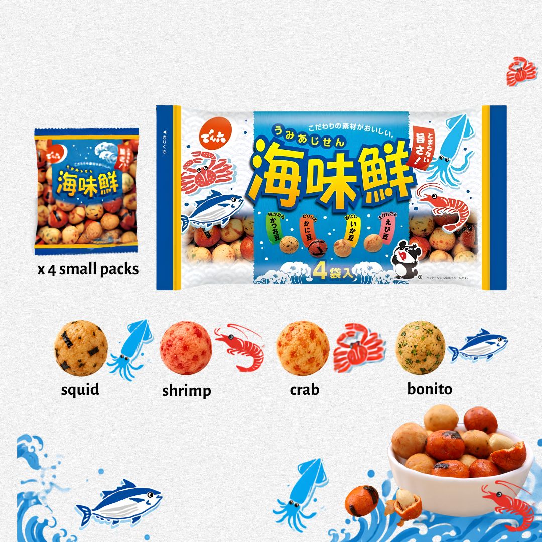 Denroku Bean Snack Pack Seafood Flavor
