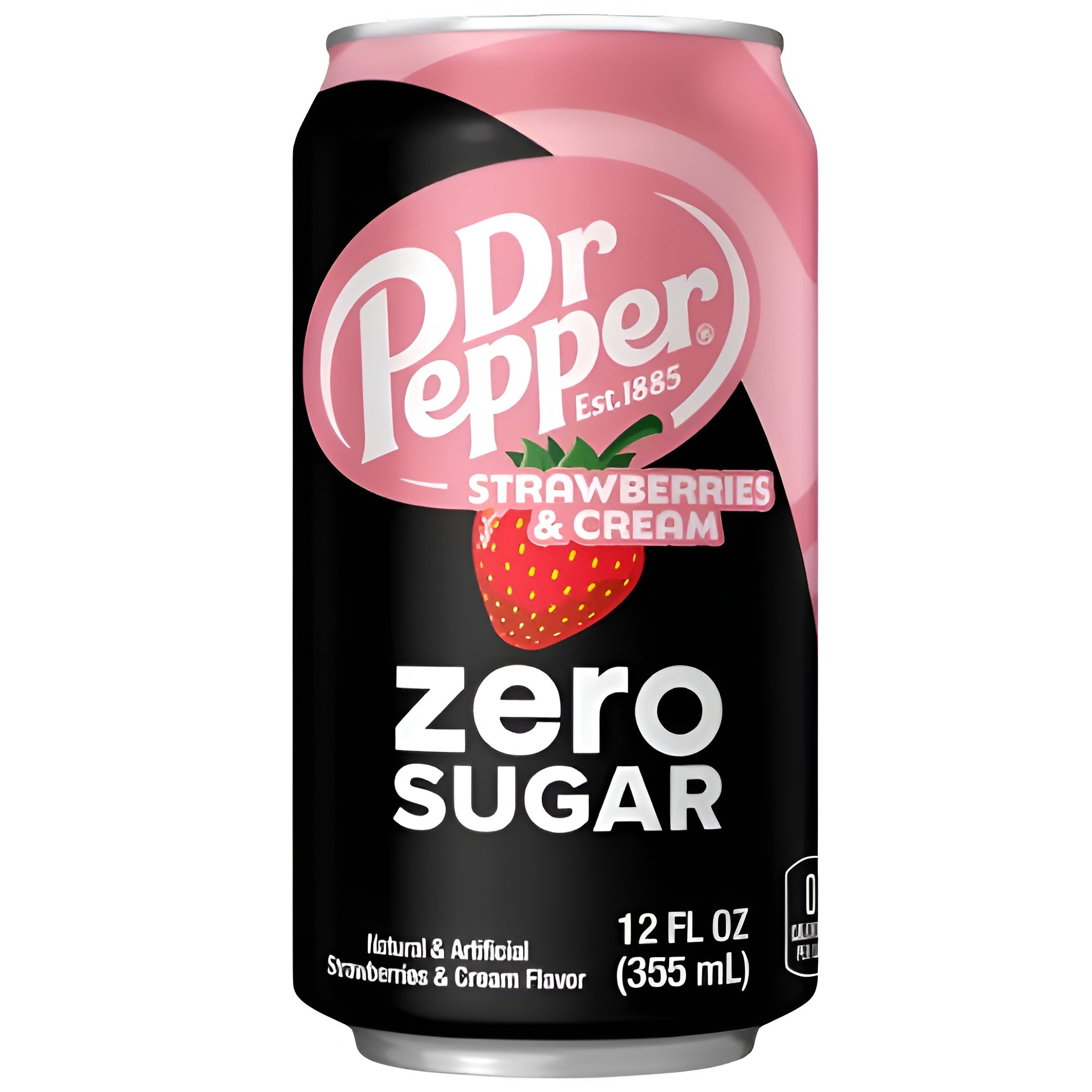 Dr Pepper Strawberries & Cream Zero Soda 24 cans 350ml