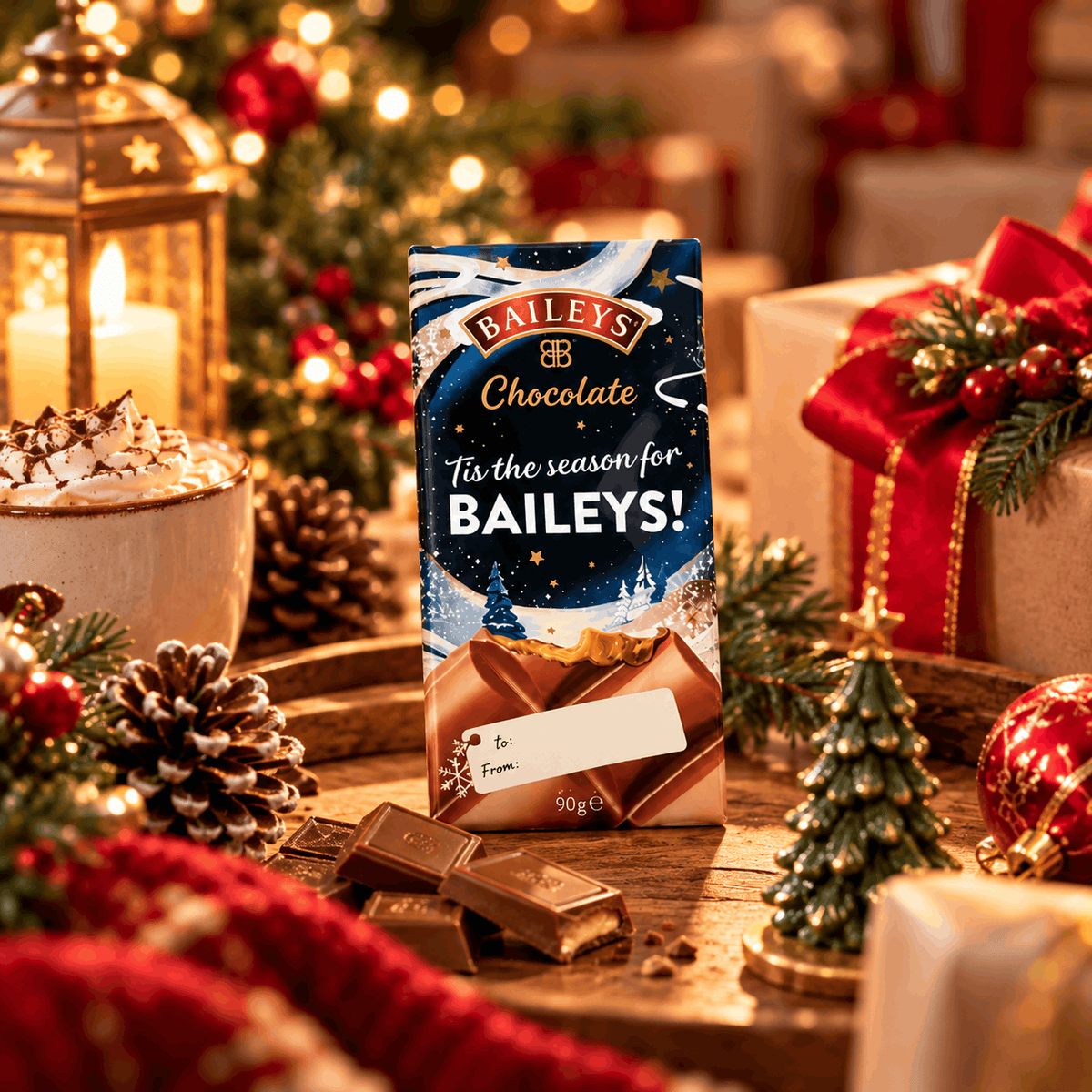[Pre-Order] Baileys Original Christmas Chocolate Bar | Creamy Irish Cream Flavour | 90g