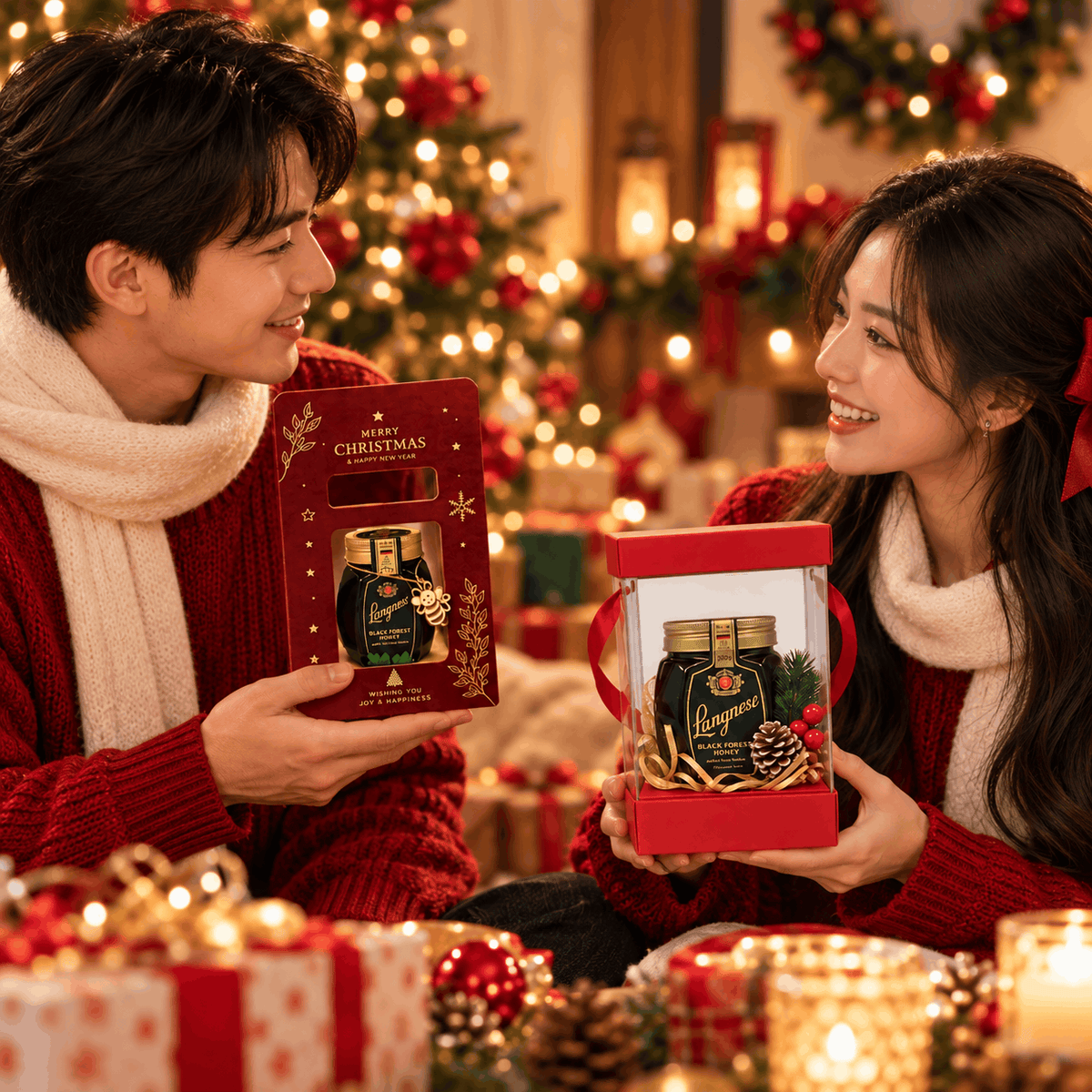 [Pre-Order] Langnese Christmas Honey Bliss Gift | Christmas Gift Set | 125g