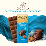 Godiva Signature Chocolate Bar | Salted Caramel Milk Chocolate | Halal | 90g