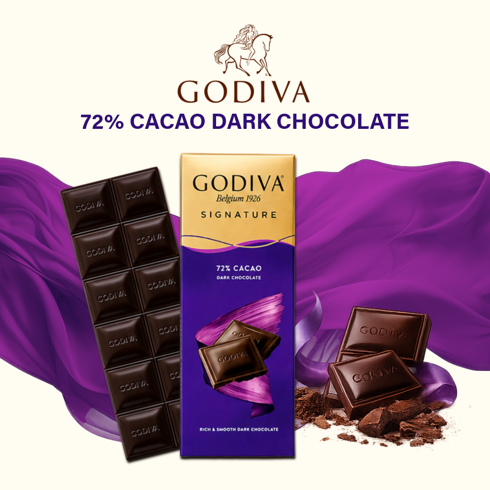 Godiva Signature Chocolate Bar | Assorted Flavours | Halal | 90g