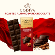 Godiva Signature Chocolate Bar | Roasted Almond Dark Chocolate | Halal | 90g