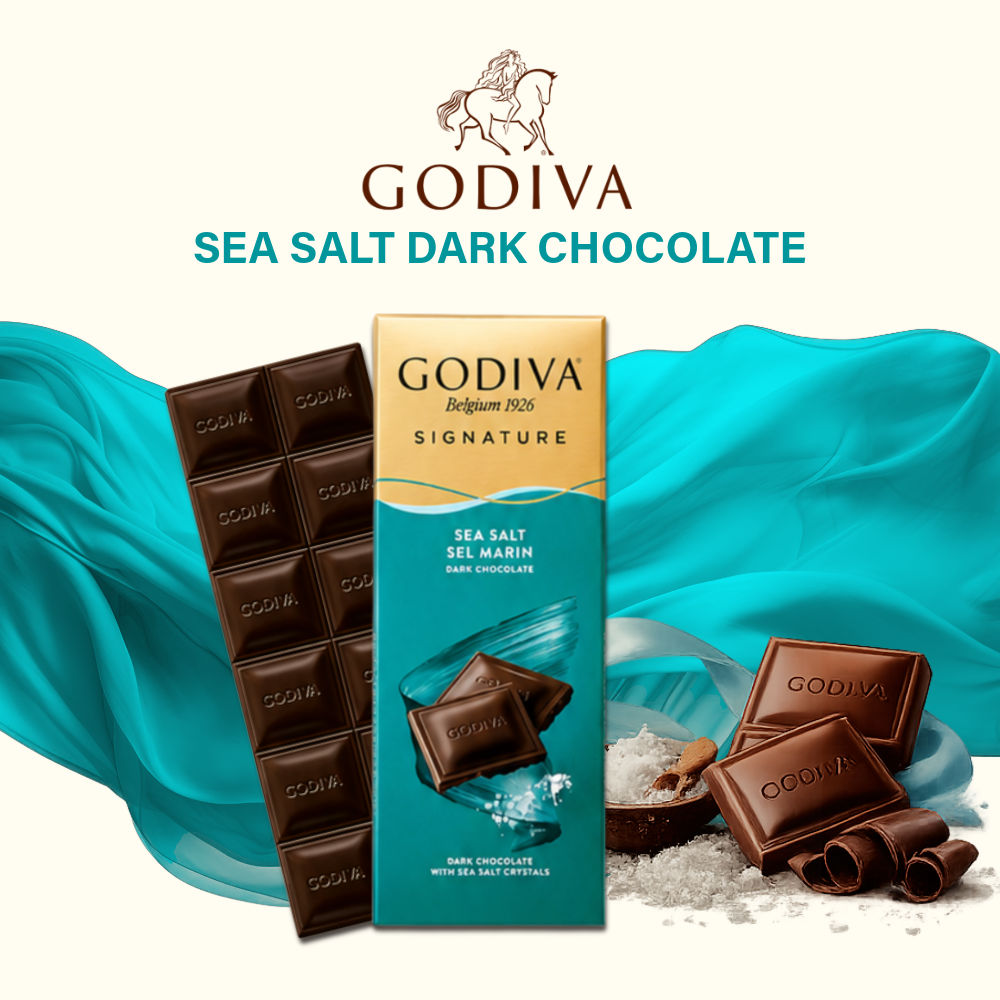 Godiva Signature Chocolate Bar | Assorted Flavours | Halal | 90g