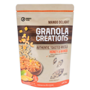 Granola Creations Mango Delight granola package on a white background
