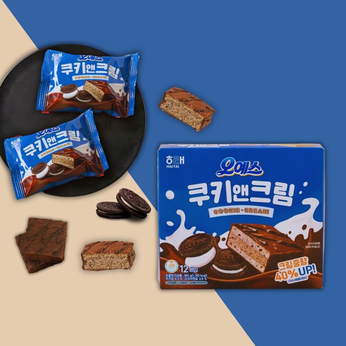 Haitai Oh-Yes Pie 360g: Original Chocolate/ Cookies & Cream