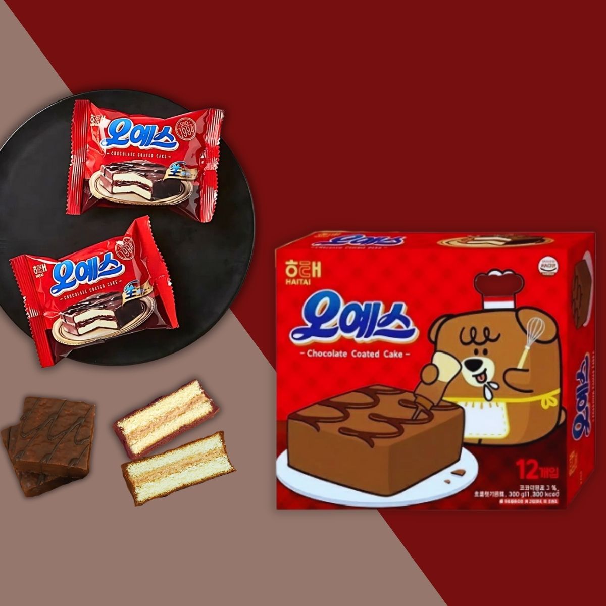 Haitai Oh-Yes Pie 360g: Original Chocolate/ Cookies & Cream