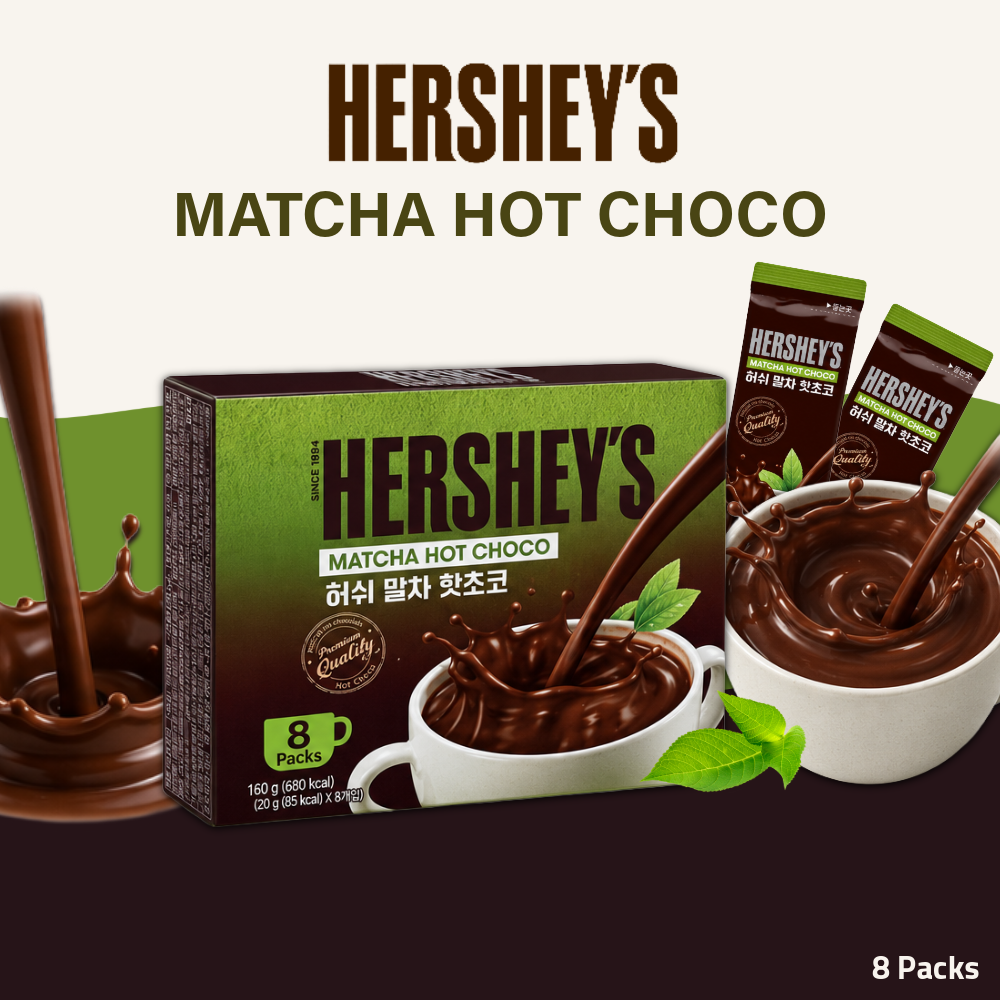 Hershey's Matcha Hot Choco | Instant Chocolate Beverage | 8 Sachets