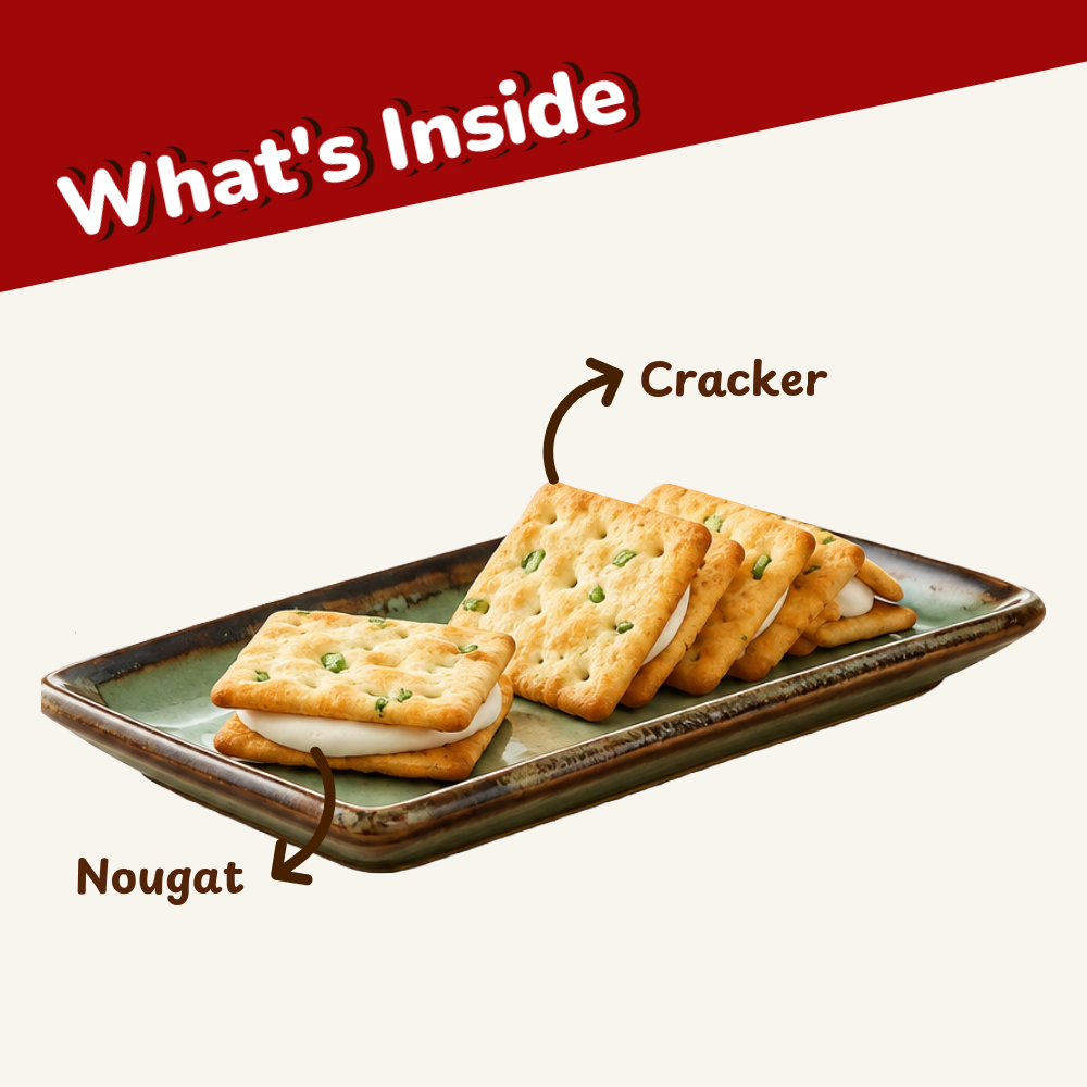 (Exp: 01.09.2026) Richy Kenju Nougat Crackers | Crunchy Nougat Sandwich Crackers | Halal Certified | 325g
