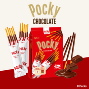 Glico Pocky Biscuit Sticks | Chocolate Flavour | 8 Packs