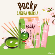 Glico Pocky Biscuit Sticks | Sakura Matcha Flavour | 8 Packs