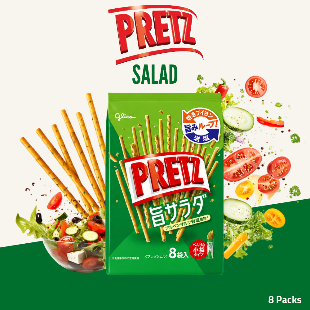 Glico Pretz Biscuit Sticks | Salad Flavour | 8 Packs