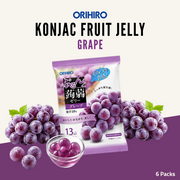 Orihiro Konjac Fruit Jelly Sharing Pack | Grape | 6 Packs