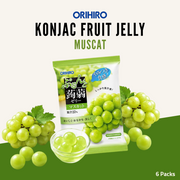 Orihiro Konjac Fruit Jelly Sharing Pack | Muscat | 6 Packs