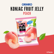 Orihiro Konjac Fruit Jelly Sharing Pack | Peach | 6 Packs