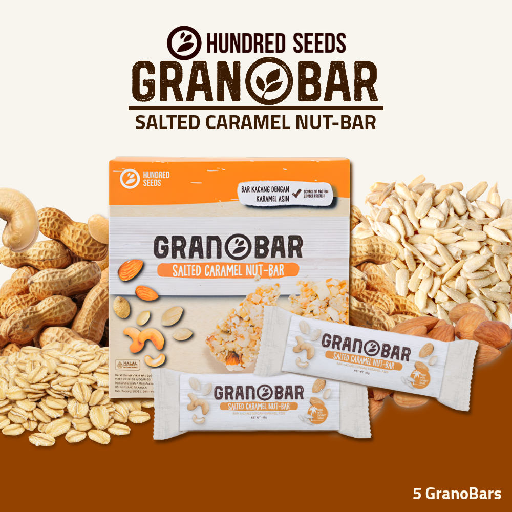Hundred Seeds Granobar | Salted Caramel Nut-Bar  | 5 Granobars
