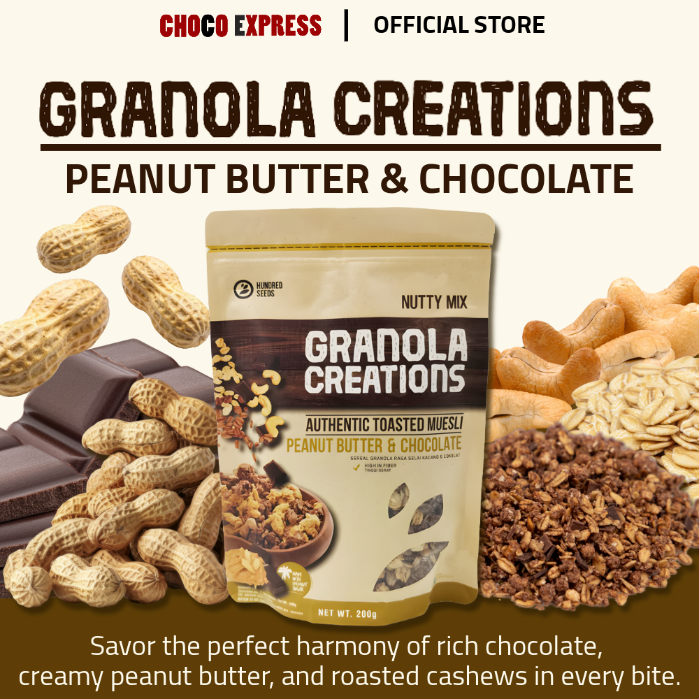 Hundred Seeds Granola Creations – Nutty Mix (Peanut Butter & Chocolate) 200g