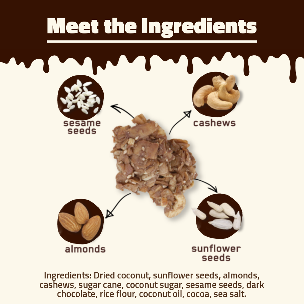 Hundred Seeds Coconut Clusters - Chocolate Mix 100g