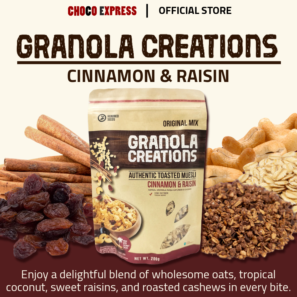 Hundred Seeds Granola Creations - Original Mix (Cinnamon & Raisin) 200g