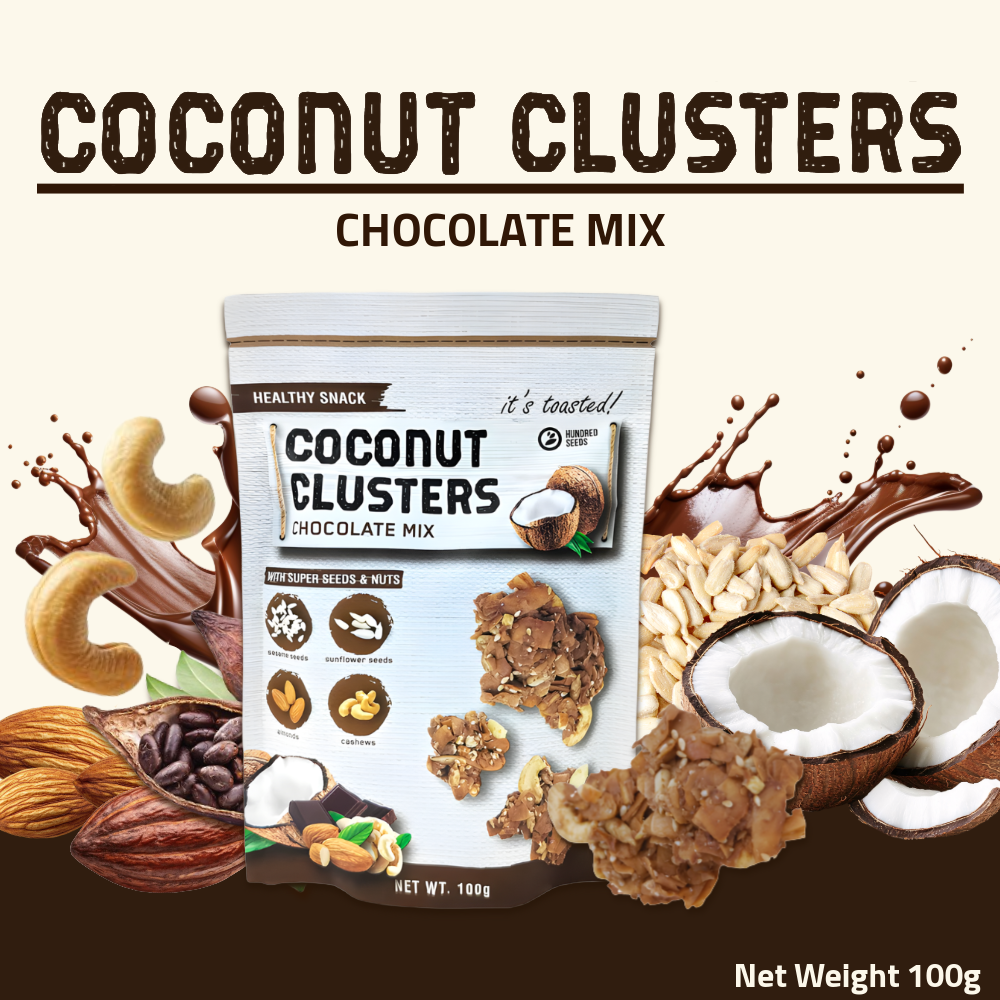 Hundred Seeds Coconut Clusters - Chocolate Mix 100g