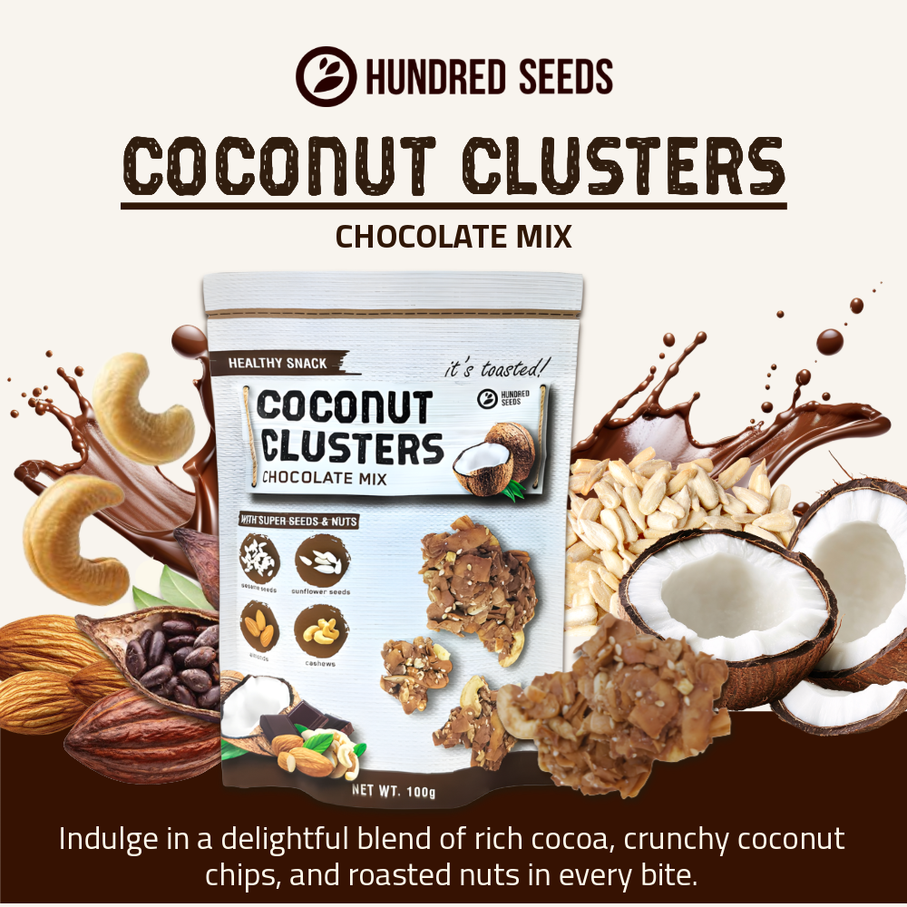 Hundred Seeds Coconut Clusters | Chocolate Mix | 100g