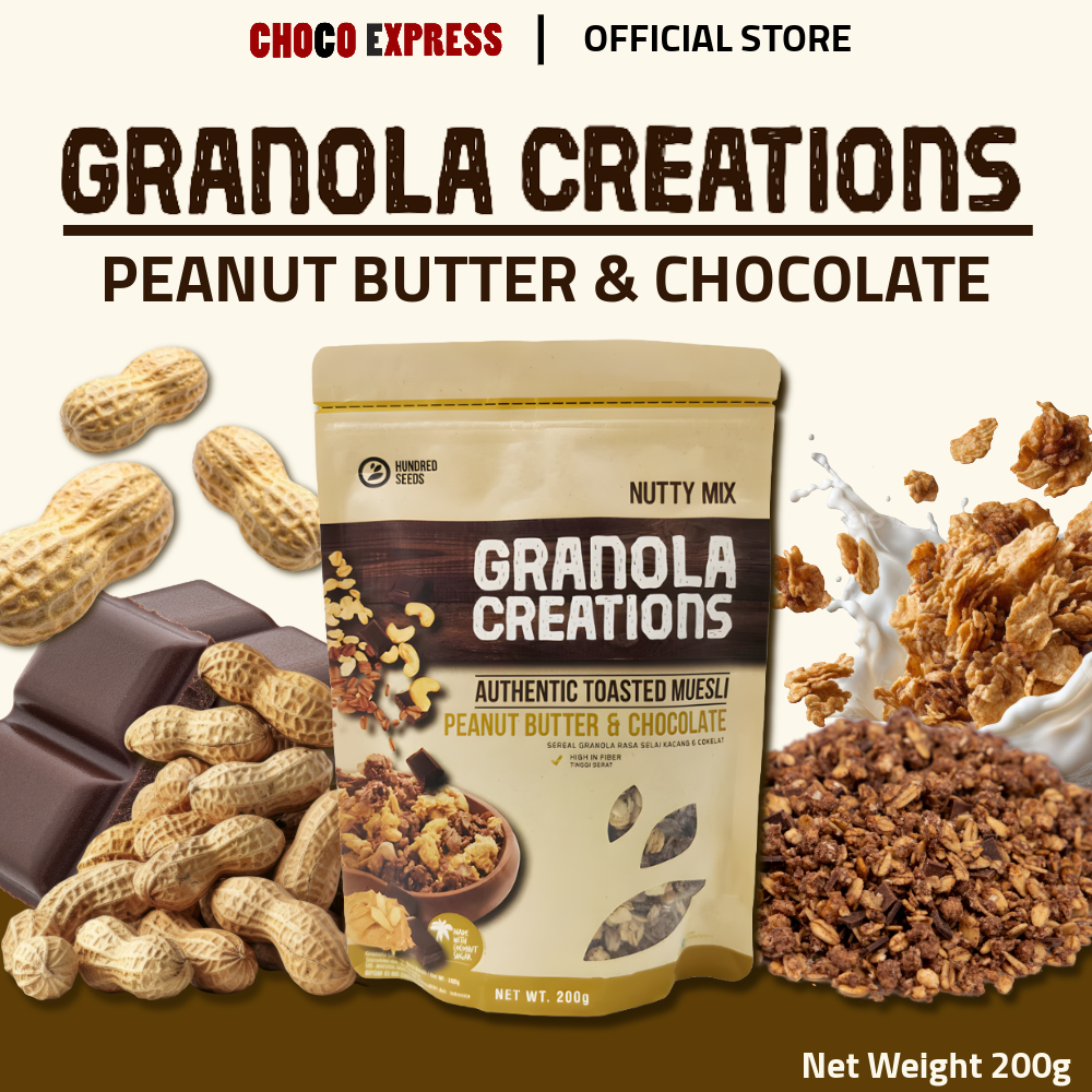 Hundred Seeds Granola Creations – Nutty Mix (Peanut Butter & Chocolate) 200g