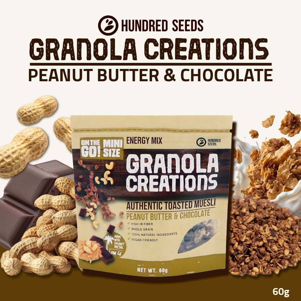 Hundred Seeds Granola Creations | Peanut Butter & Chocolate | 60g