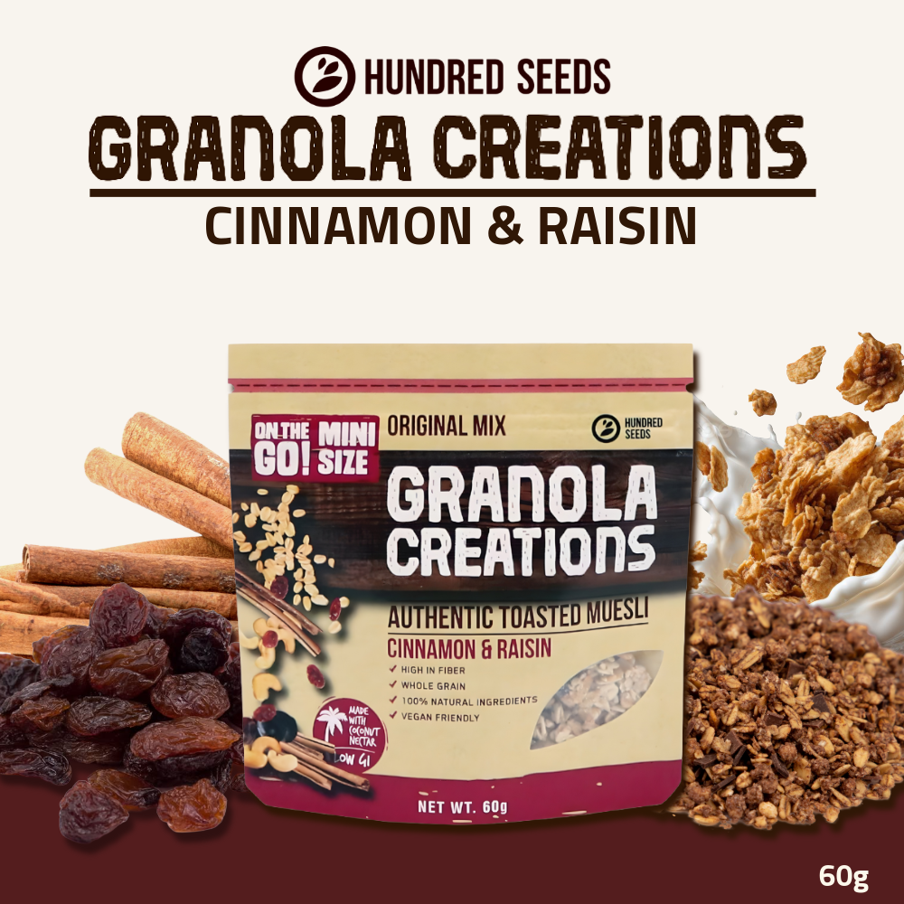 Hundred Seeds Granola Creations | Cinnamon & Raisin | 60g