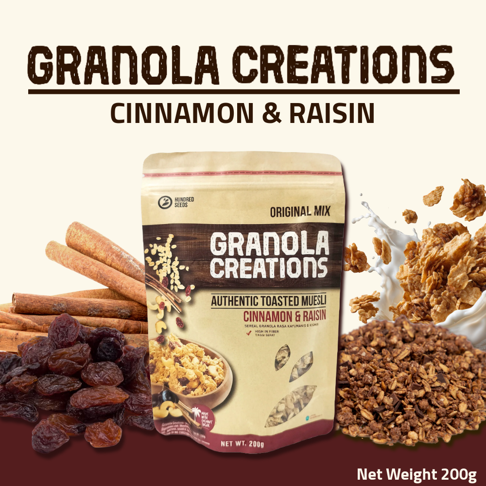 Hundred Seeds Granola Creations - Original Mix (Cinnamon & Raisin) 200g