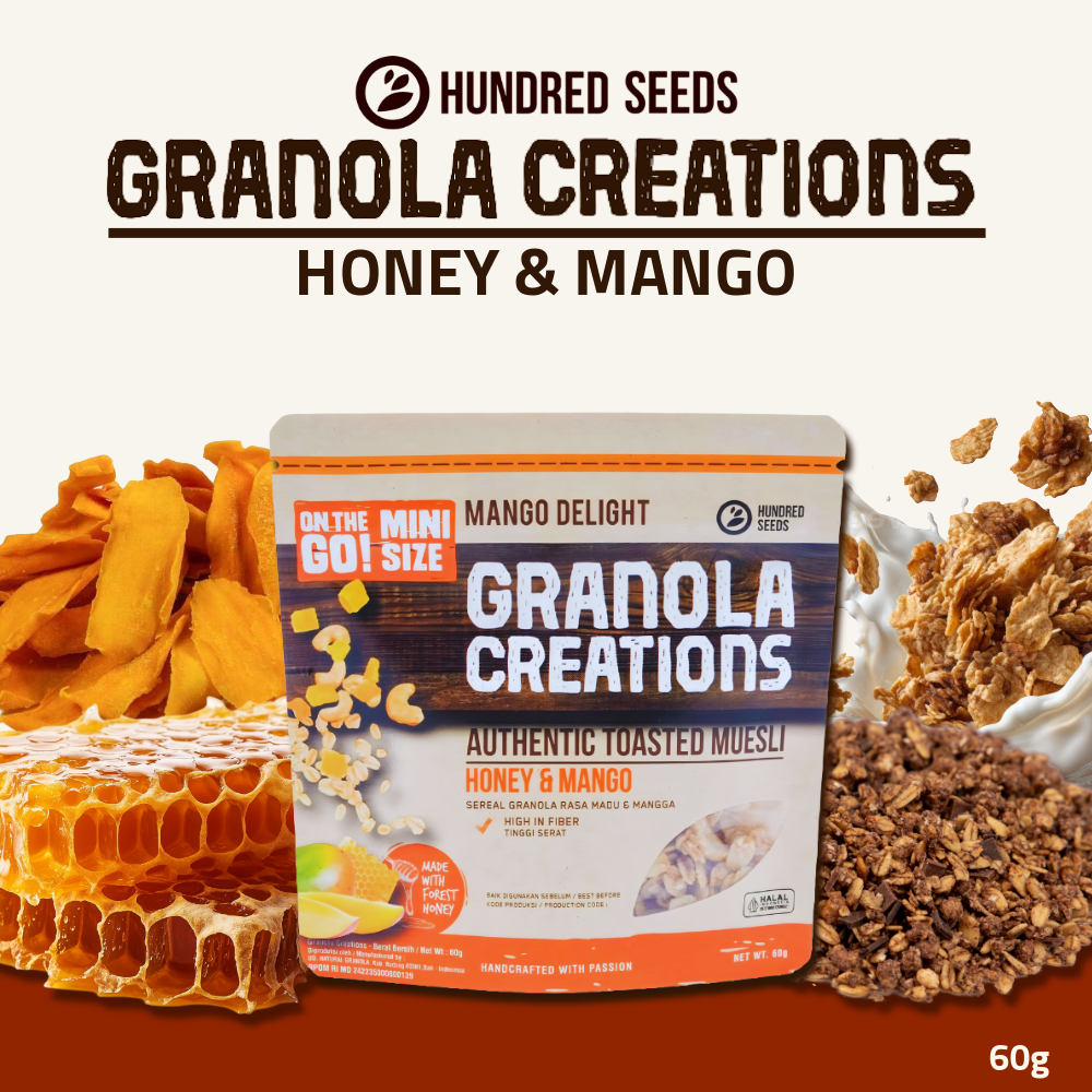 Hundred Seeds Granola Creations | Honey & Mango| 60g