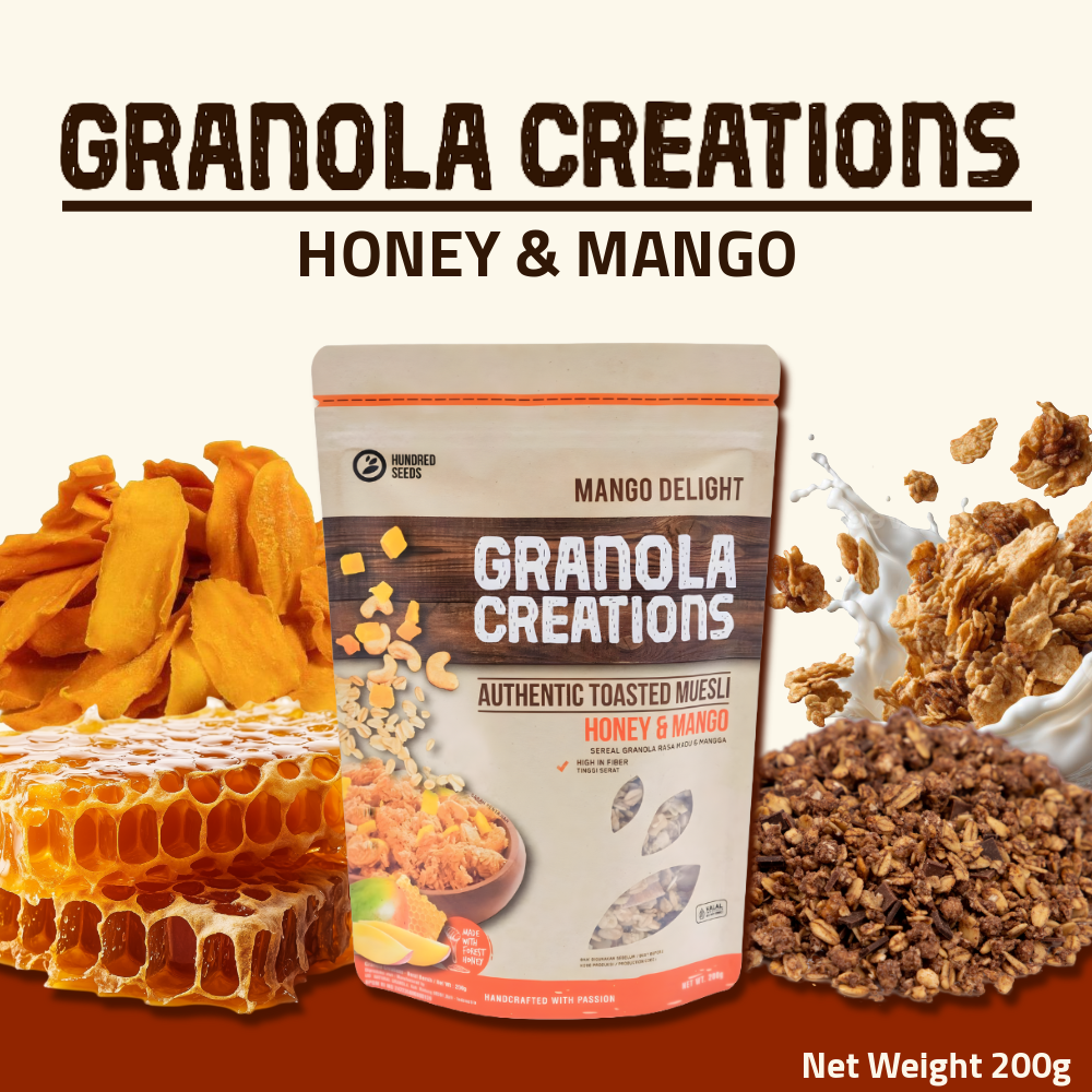 Hundred Seeds Granola Creations – Mango Delight (Honey & Mango) 200g