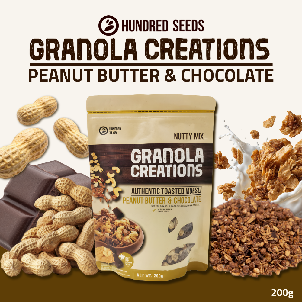 Hundred Seeds Granola Creations | Peanut Butter & Chocolate | 200g