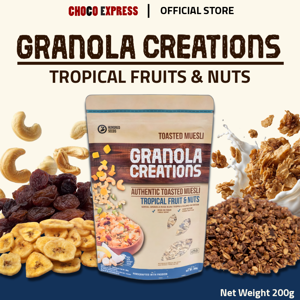 Hundred Seeds Granola Creations – Toasted Muesli (Tropical Fruits & Nuts) 200g
