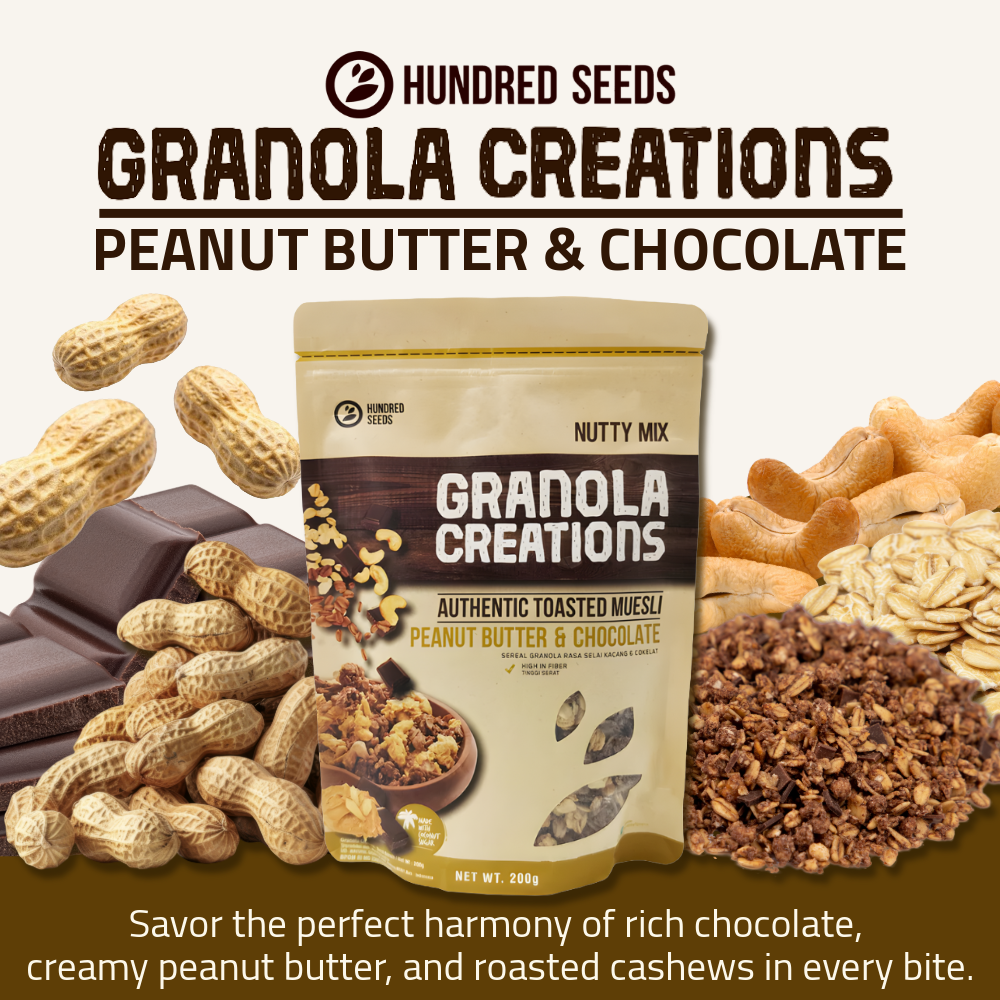 Hundred Seeds Granola Creations | Peanut Butter & Chocolate | 200g