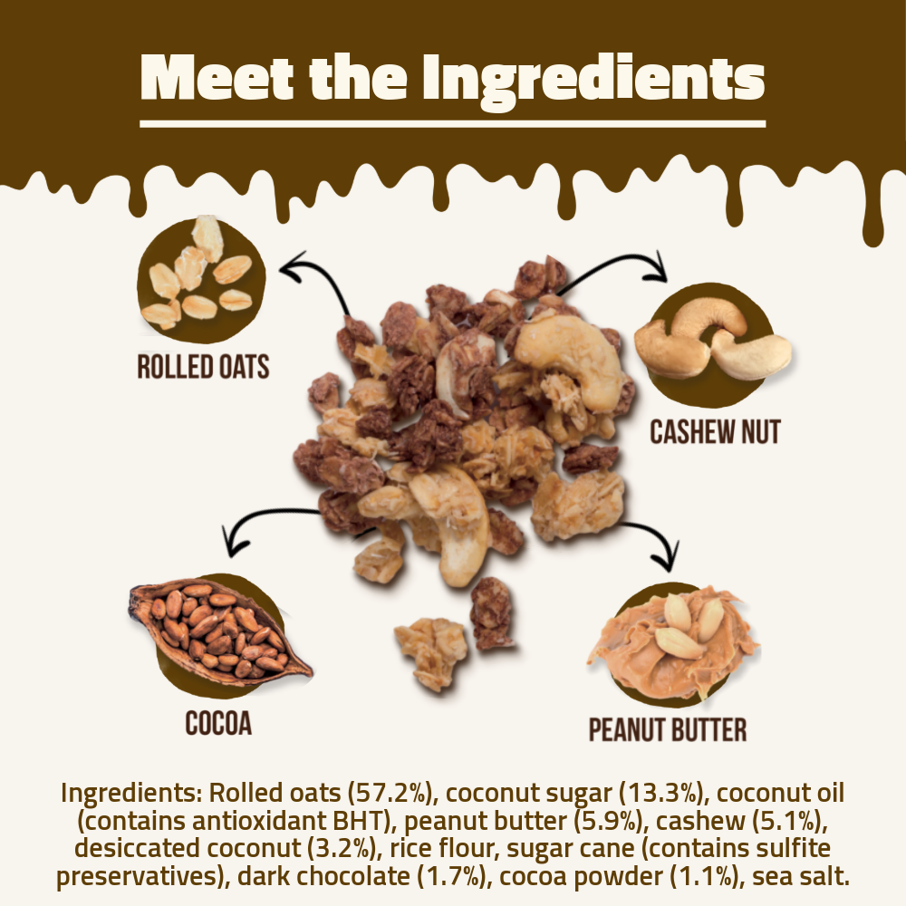 Hundred Seeds Granola Creations | Peanut Butter & Chocolate | 200g
