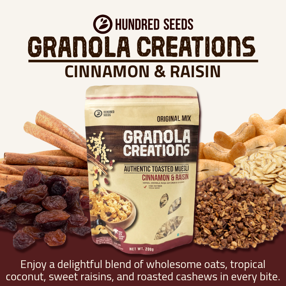 Hundred Seeds Granola Creations | Cinnamon & Raisin | 200g
