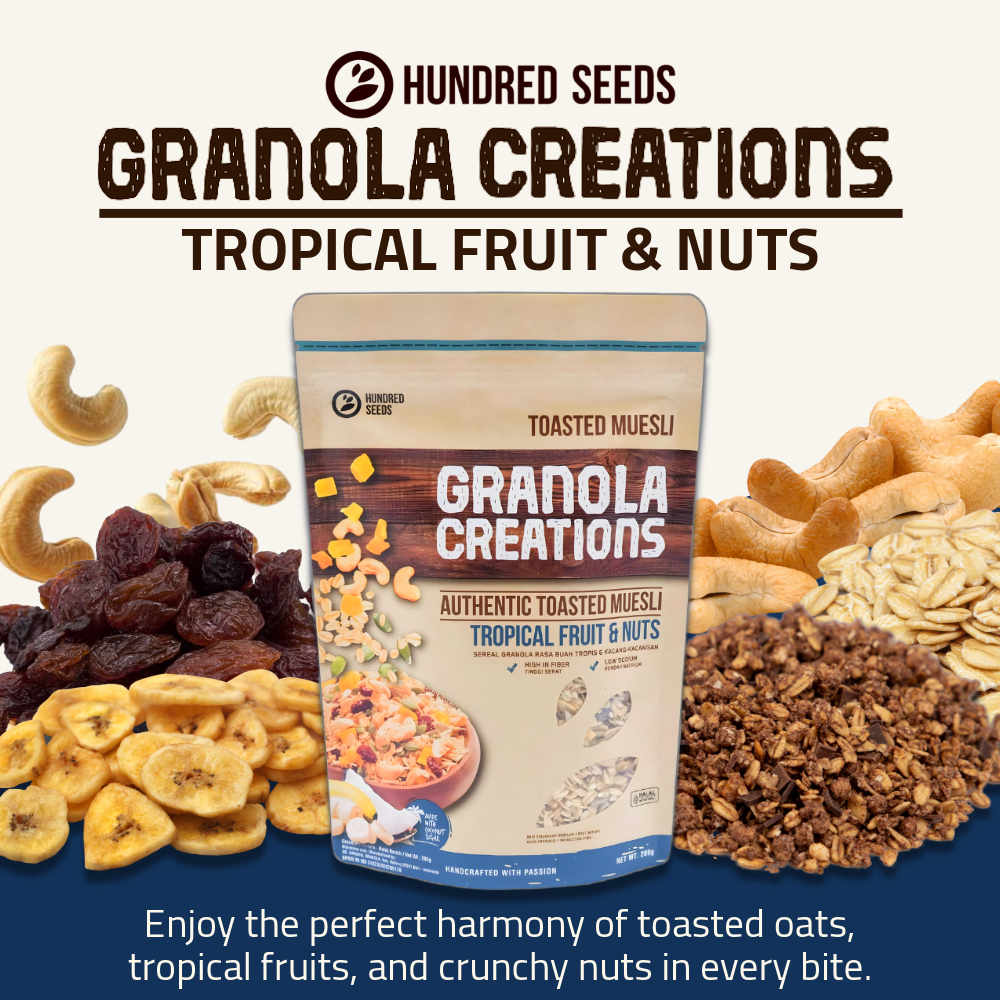 Hundred Seeds Granola Creations | Tropical Fruits & Nuts | 200g