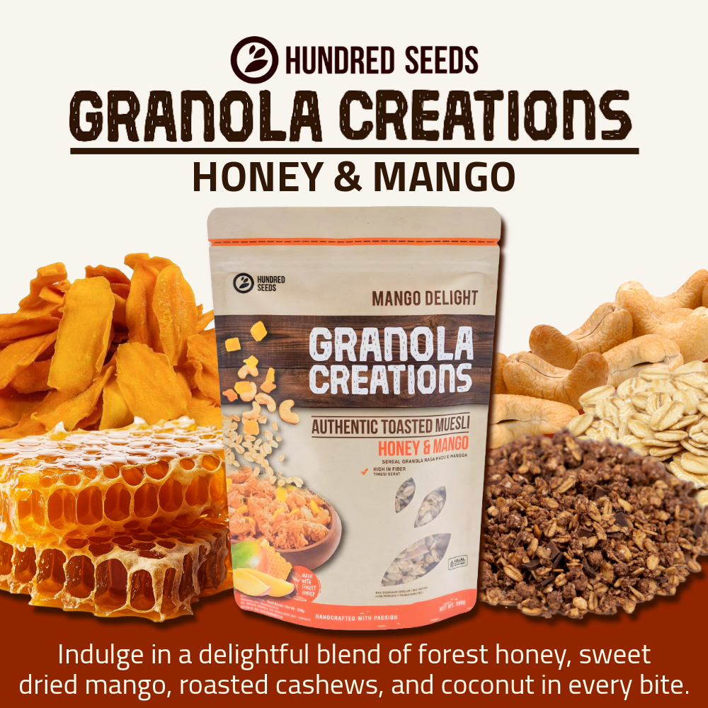 Hundred Seeds Granola Creations | Honey & Mango | 200g