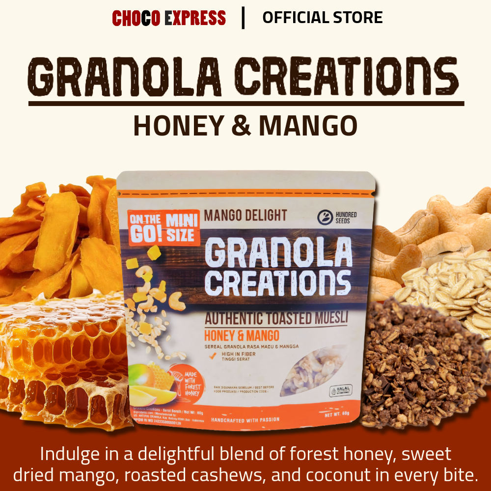 Granola Creations – Mango Delight (Honey & Mango) Mini Size 60g