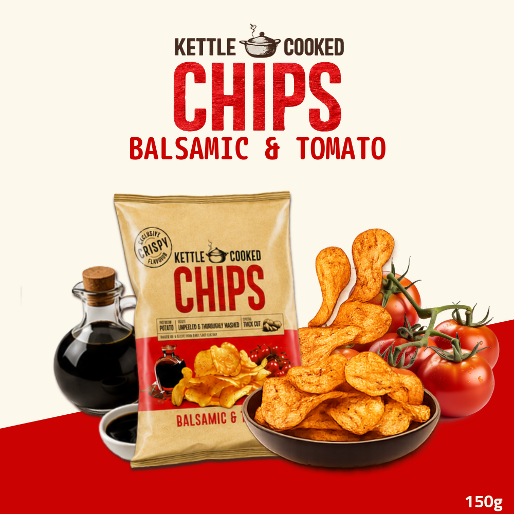 Kettle Cooked Potato Chips | Thick-Cut Crispy Potato Chips | 150g