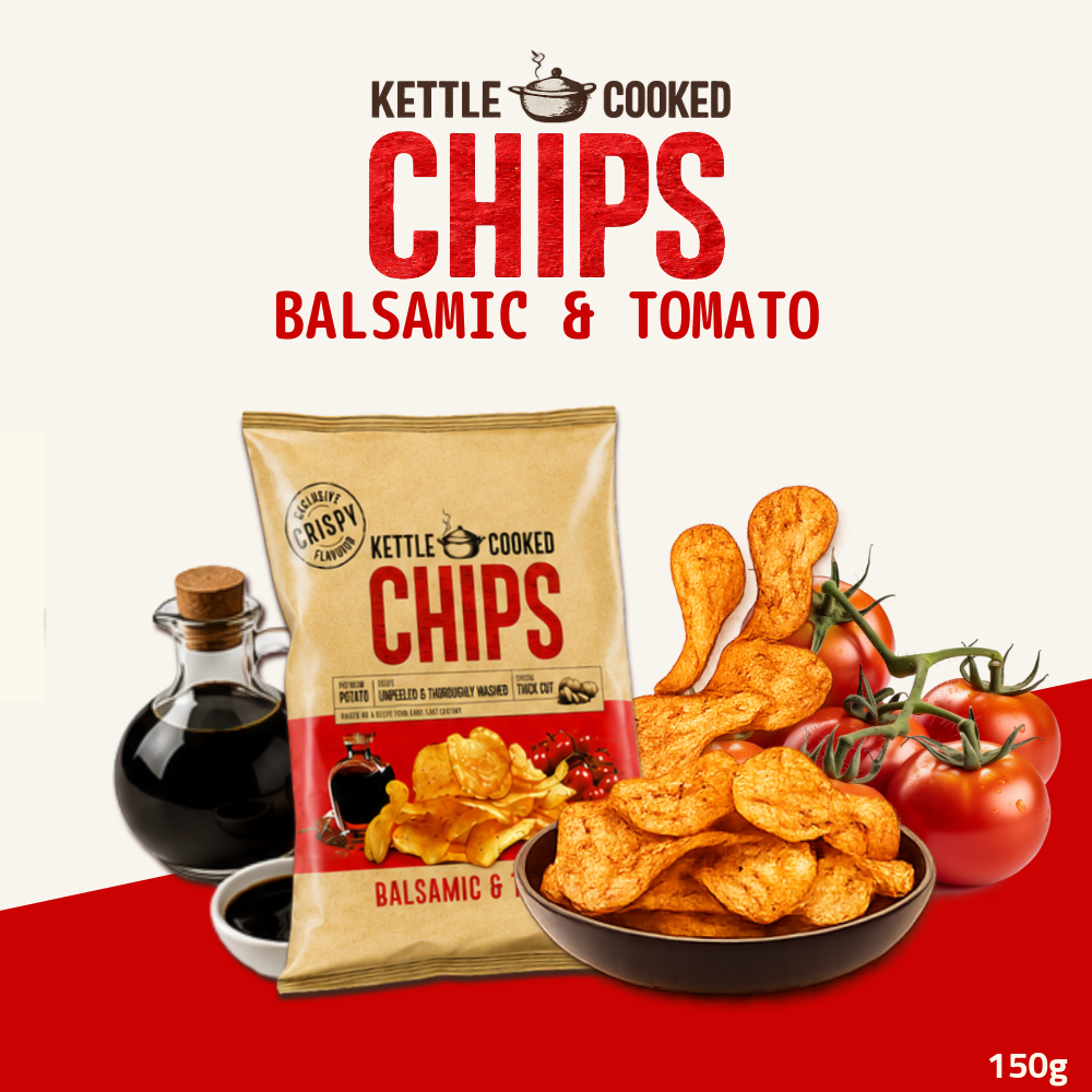 Kettle Cooked Potato Chips | Thick-Cut Crispy Potato Chips | 150g