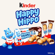Kinder Happy Hippo | Crispy Wafer with Hazelnut Cocoa Filling | 103.5g
