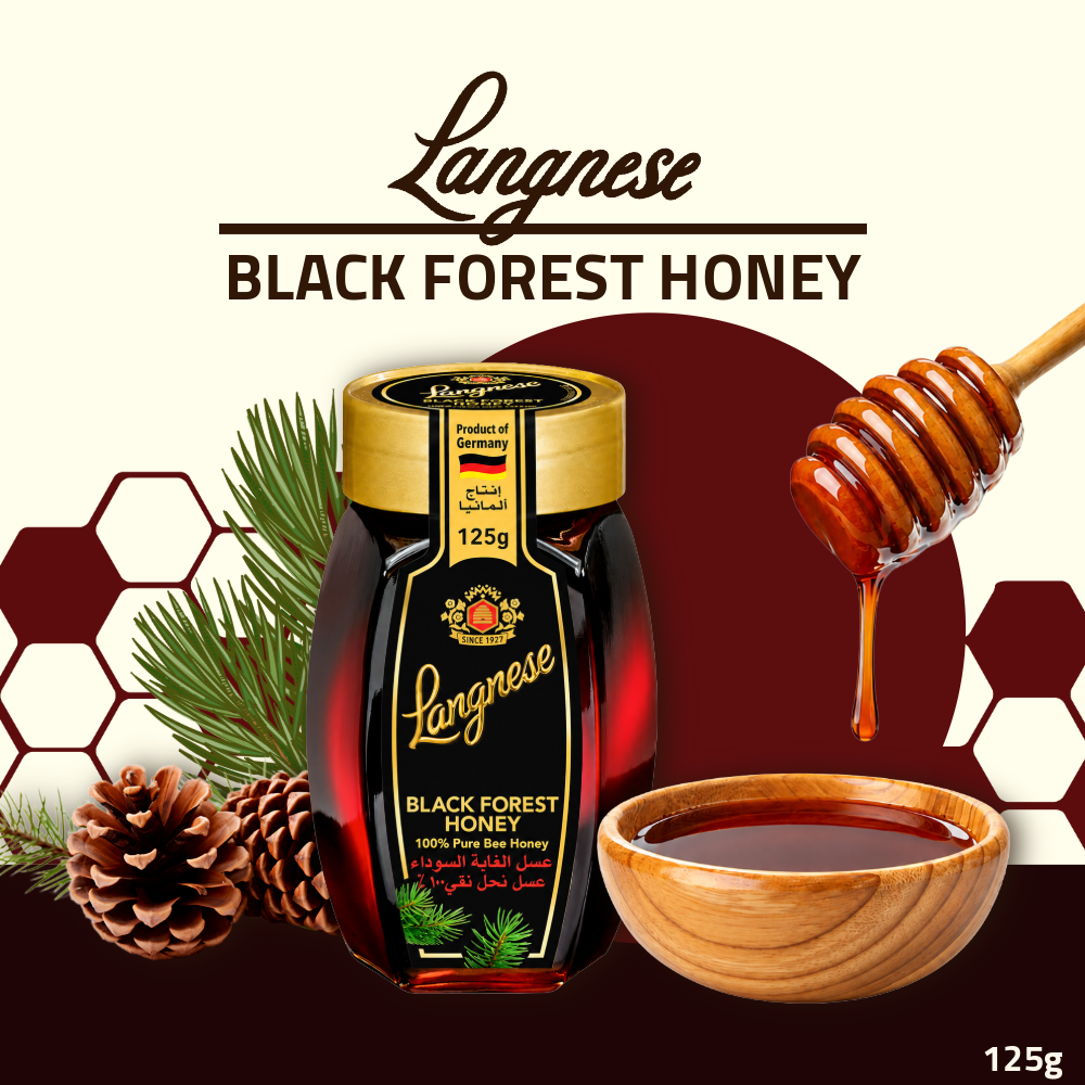 Langnese Black Forest Honey 125g | 100% Pure Bee Honey | Premium German Honey