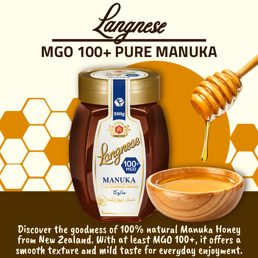 Langnese Pure Manuka Honey MGO 100+ 250g | Premium New Zealand Manuka Honey