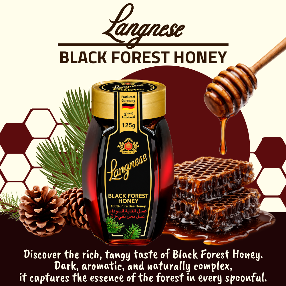 Langnese Black Forest Honey 125g | 100% Pure Bee Honey | Premium German Honey