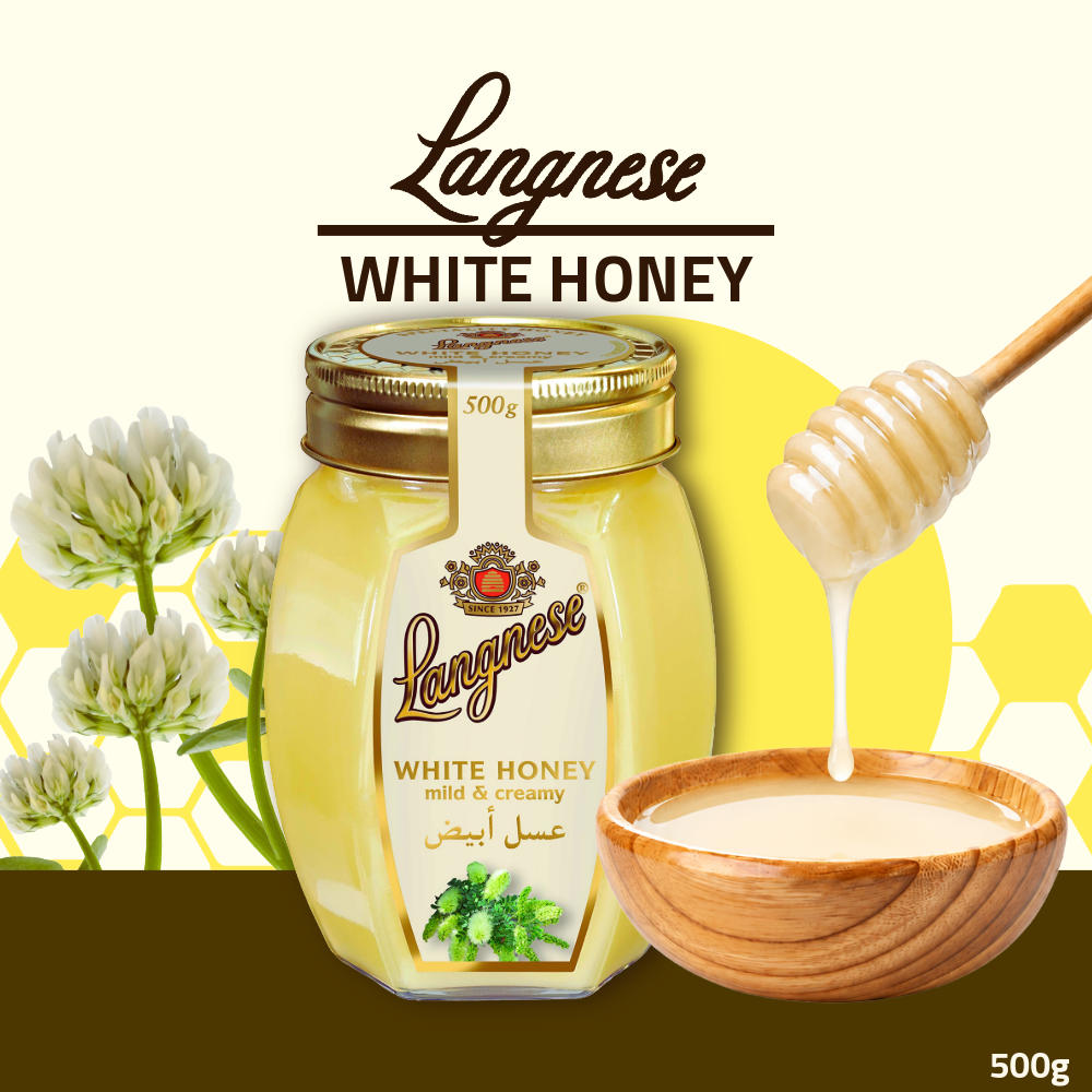 Langnese White Honey 500g | Mild & Creamy Premium Natural Honey
