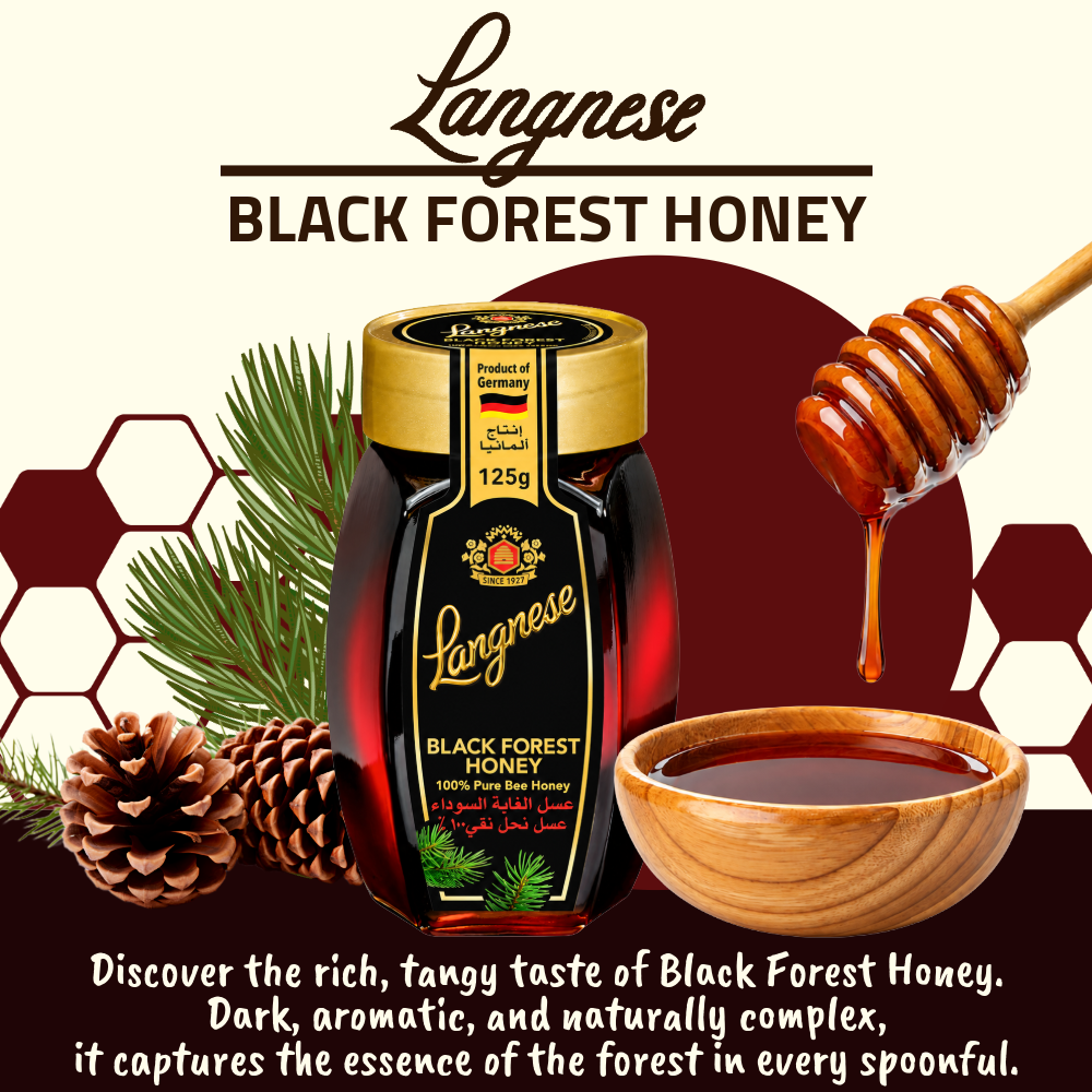 Langnese Black Forest Honey 125g | 100% Pure Bee Honey | Premium German Honey