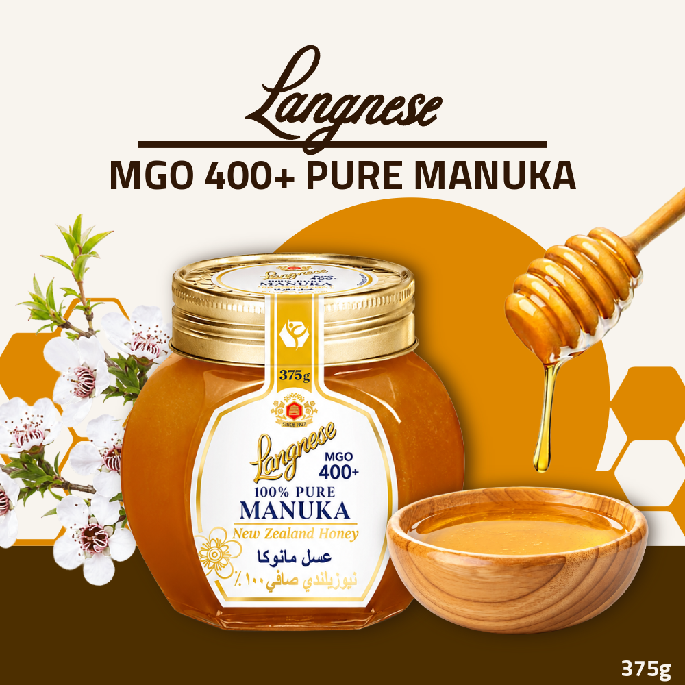 [FREE WOODEN SPOON] Langnese Pure Manuka Honey MGO 400+ 375g | Premium New Zealand Manuka Honey