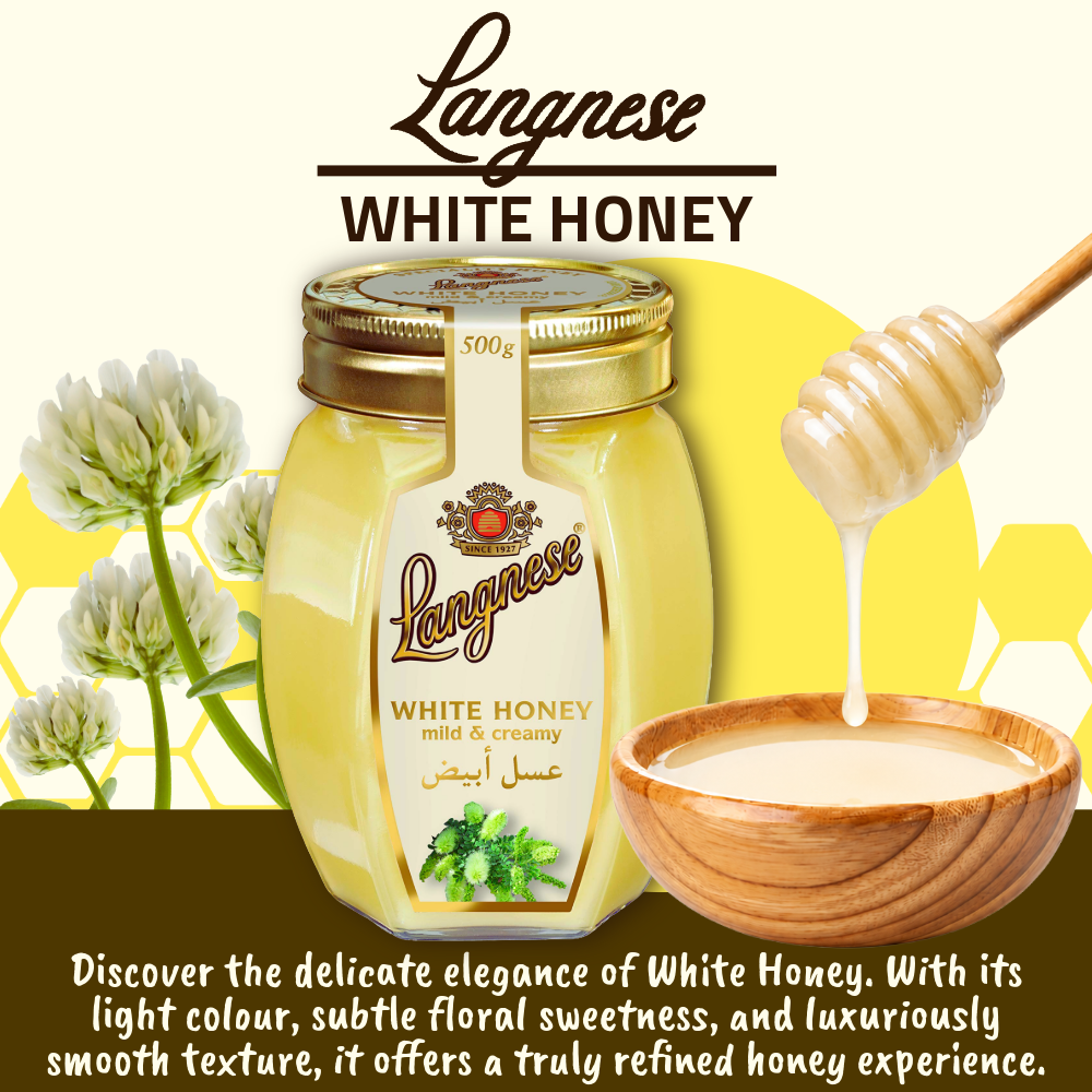 Langnese White Honey 500g | Mild & Creamy Premium Natural Honey