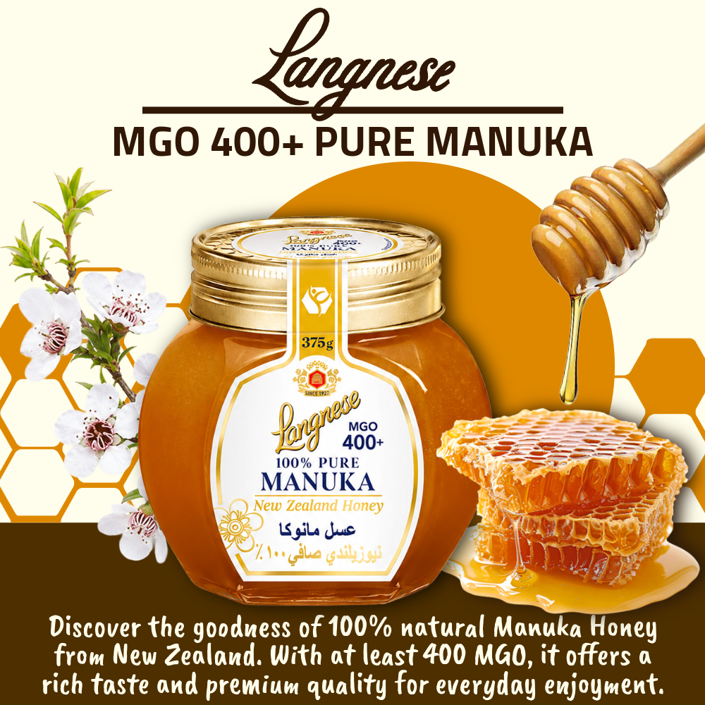 Langnese Pure Manuka Honey MGO 400+ 375g | Premium New Zealand Manuka Honey